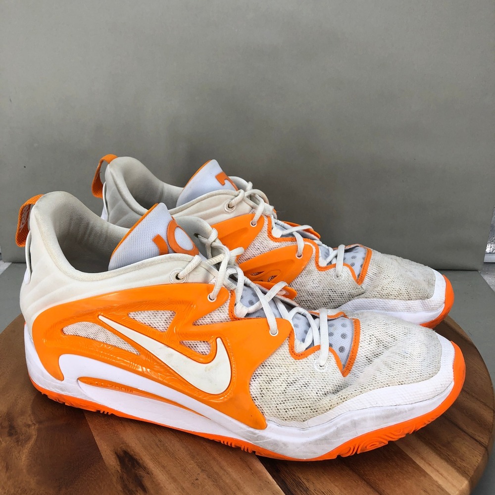 Nike KD15 Tennessee Player Issued 2022 Home White Orange Basketball Shoes Men 17